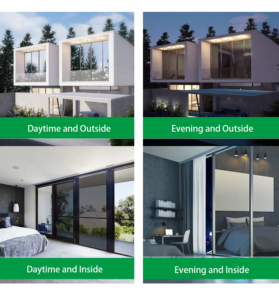 Многослойная односторонняя зеркальная оконная пленка длина 2/3/5 м самоклеящаяся