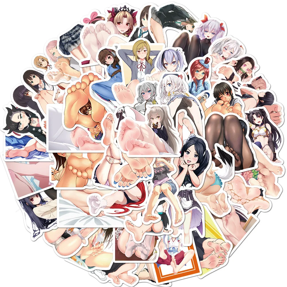 50 шт. аниме сексуальные стикеры Pinup Bunny Girl Waifu наклейки для чемодана ноутбука