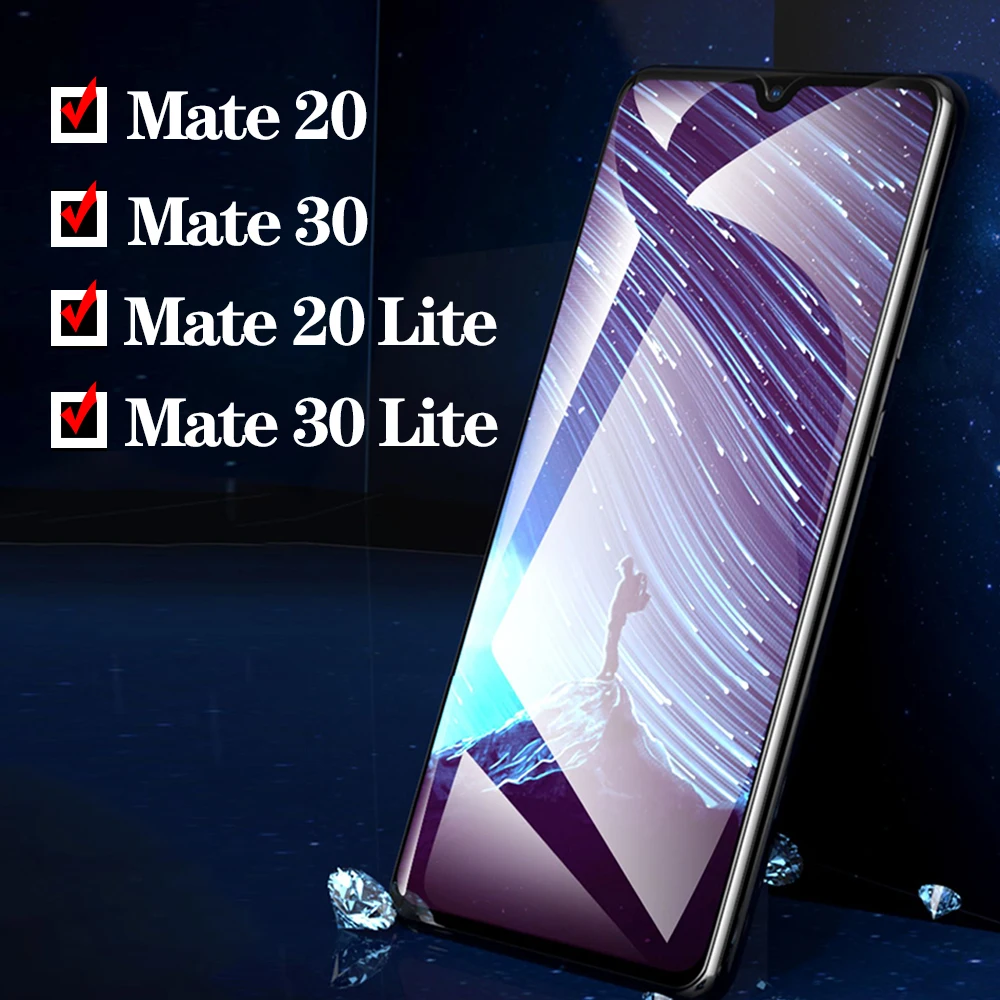 Mate 20 световое защитное стекло на huawei mate 30 lite Полное покрытие протектор экрана huwaei