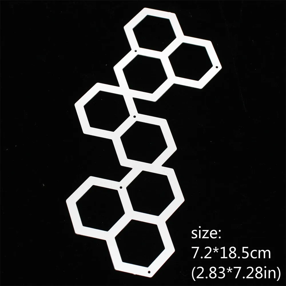 

KSCRAFT Nested Honey Comb Frames Metal Cutting Dies Stencils for DIY Scrapbooking Decorative Embossing DIY Paper Cards