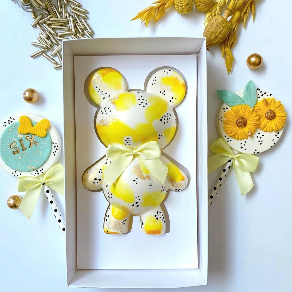 ​Large Size 3D Baby Bear Breakable Chocolate Mold DIY Creative Plastic Mousse Mould Cake Decorating Tools Baking Accessories | Дом и сад