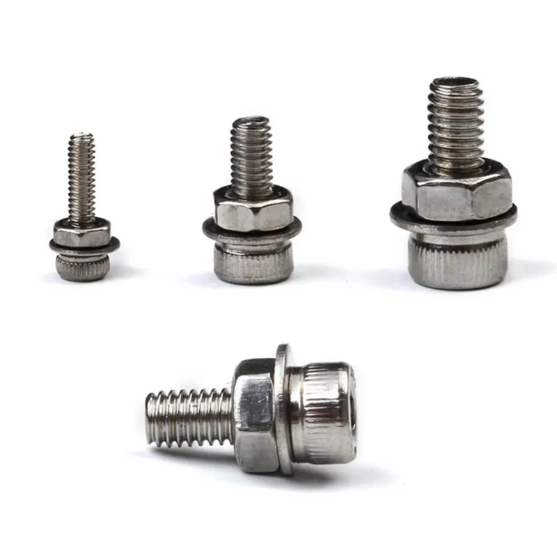

1080PCS M2/M3/M4 Stainless Steel Hex Socket Bolt and Nuts Set Fastener Hardware Hexagon Socket Head Cap Screws Flat Washer with