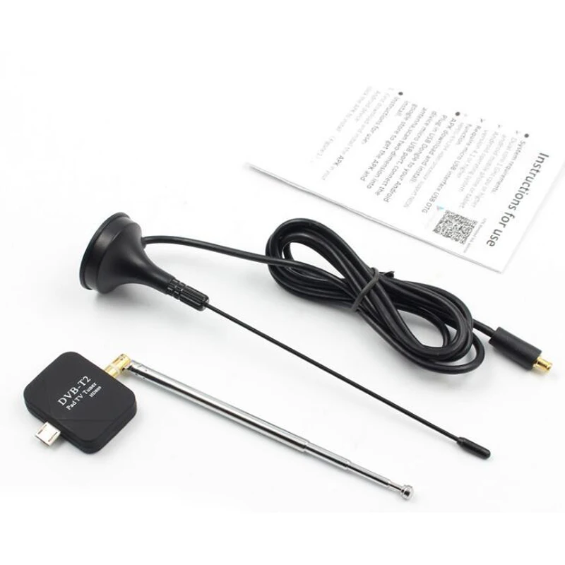 

Micro-USB DVB-T2 TV Antenna Receiver DVB-T Digital Mobile TV Tuner for Android Mobile Phone Pad HD TV Stick with Dual Antenna