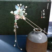 chinese traditional hairpin handmade retro style hanfu tiara cheongsam hair pin stick flower step fresh flowers tassel for girl