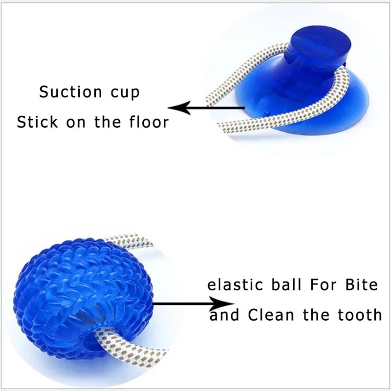 Интерактивная присоска для собак игрушки с нажимным мячом TPR эластичные веревки