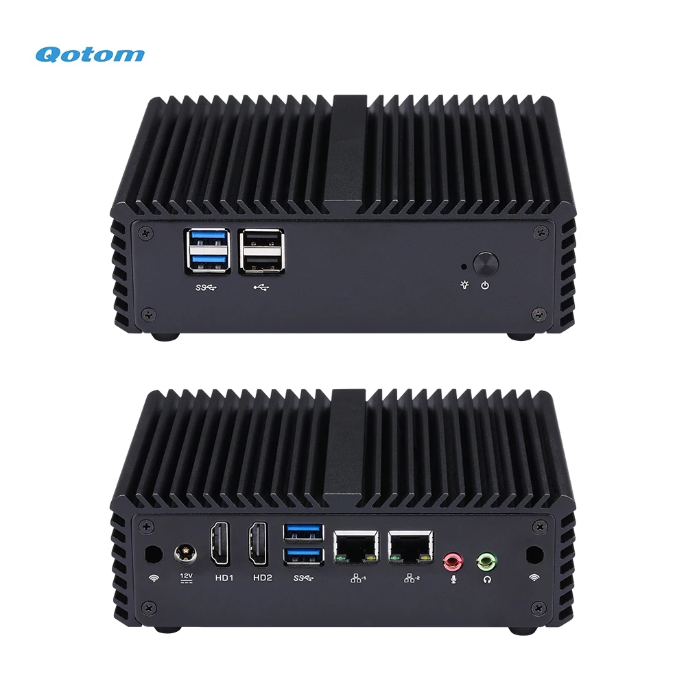Qotom мини компьютер Core i3 i5 процессор персональный Linux|Мини ПК| |