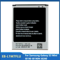 original phone battery eb l1m7flu for samsung galaxy s3mini s3 mini i8190 i8190n i8200 replacement rechargeable battery 1500mah