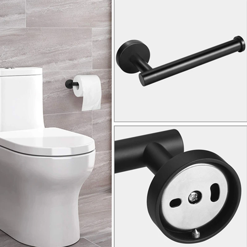 3 шт. ПОЛОТЕНЦЕДЕРЖАТЕЛЬ для ванной наборы бара матовый черный SUS из нержавеющей