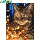 AZQSD DIY Алмазная мозаика вышивка крестиком кошка живопись искусство рукоделие вышивка животное полный квадратный Рождественский подарок домашний декор