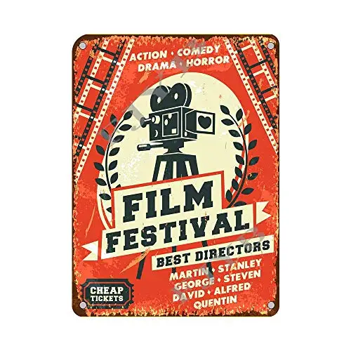 

Film Festival Ticket Cinema Series Live Music tin Sign Metal Cafe Home Wall Art Decoration Poster Retro 8x12 inches