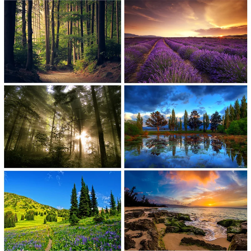 

Natural Scenery Photography Background Spring Landscape Travel Photo Backdrops Studio Props 2196 SSL-02