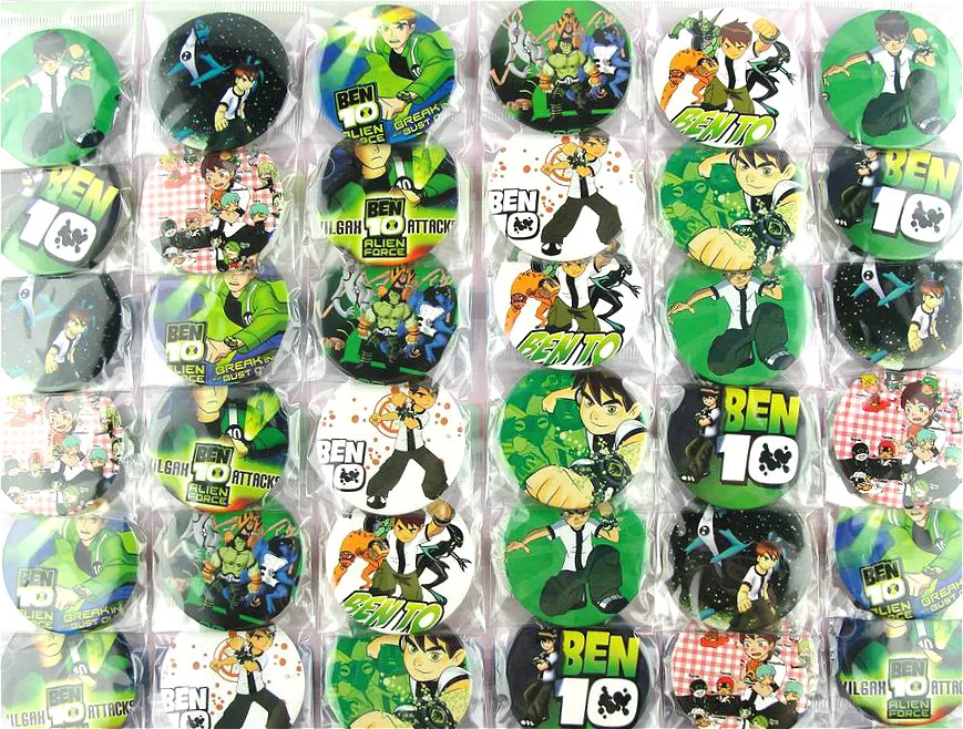 Бесплатная доставка Аниме Ben10 Кнопка значок 45 мм (48 шт./компл.) |