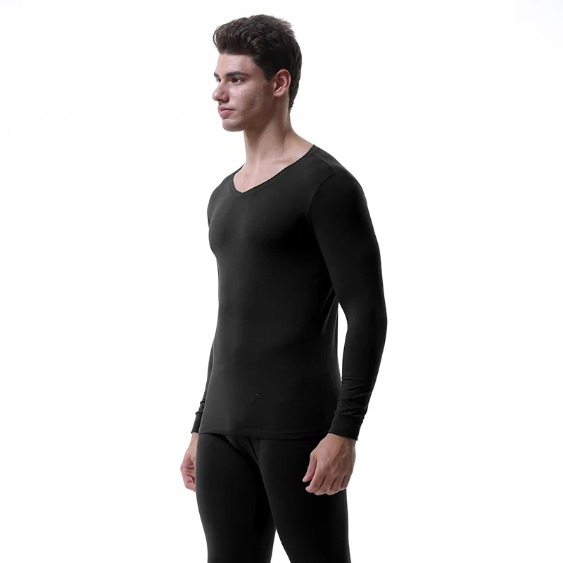 Зимнее длинное нижнее белье комплект из 2 предметов Теплая мужская одежда