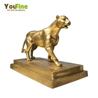 57cm bronze leopard statues bronze leopard sculpture wildlife animal bronze sculptures figurines home office art decor crafts
