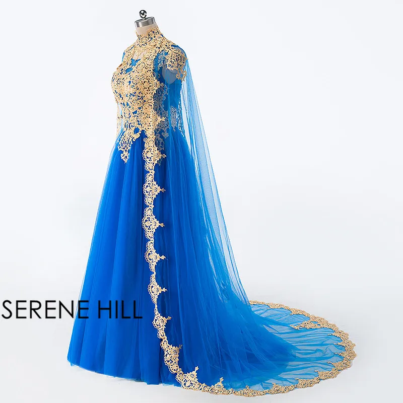 Женское свадебное платье Serene Hill зеленое с вышивкой бисером шлейфом накидкой