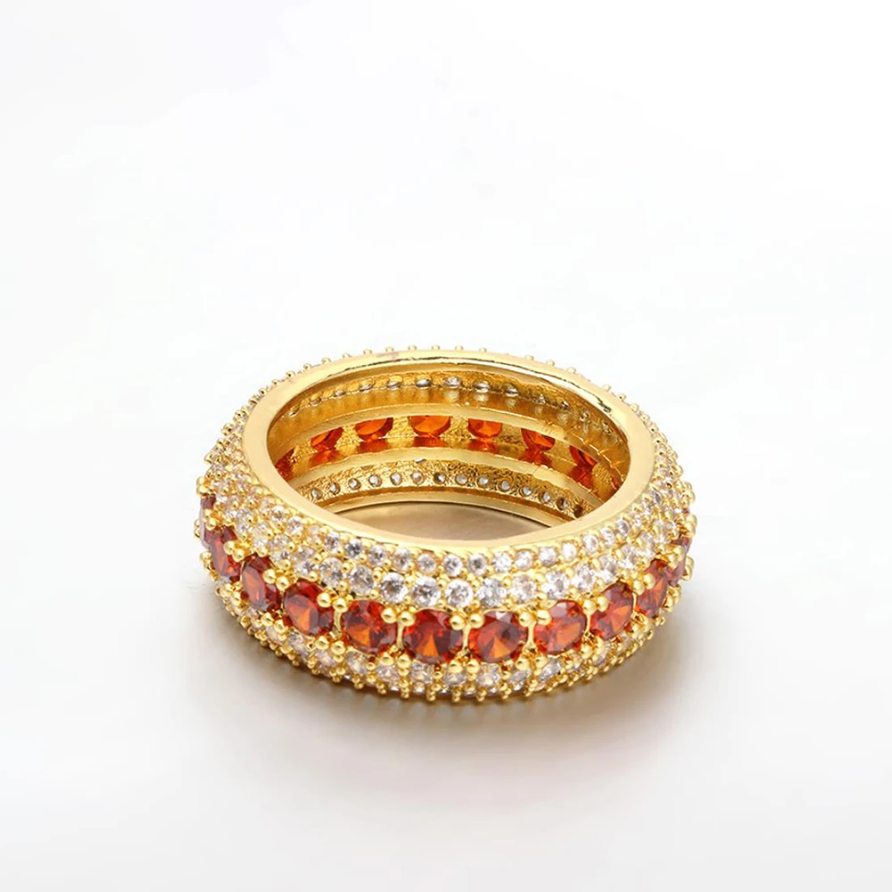 

New Hip Hop Ring Jewelry Iced Out Bling Western Hot Gold Silver Rings All Match Zircon Brass Rings for Fashion for Men Women