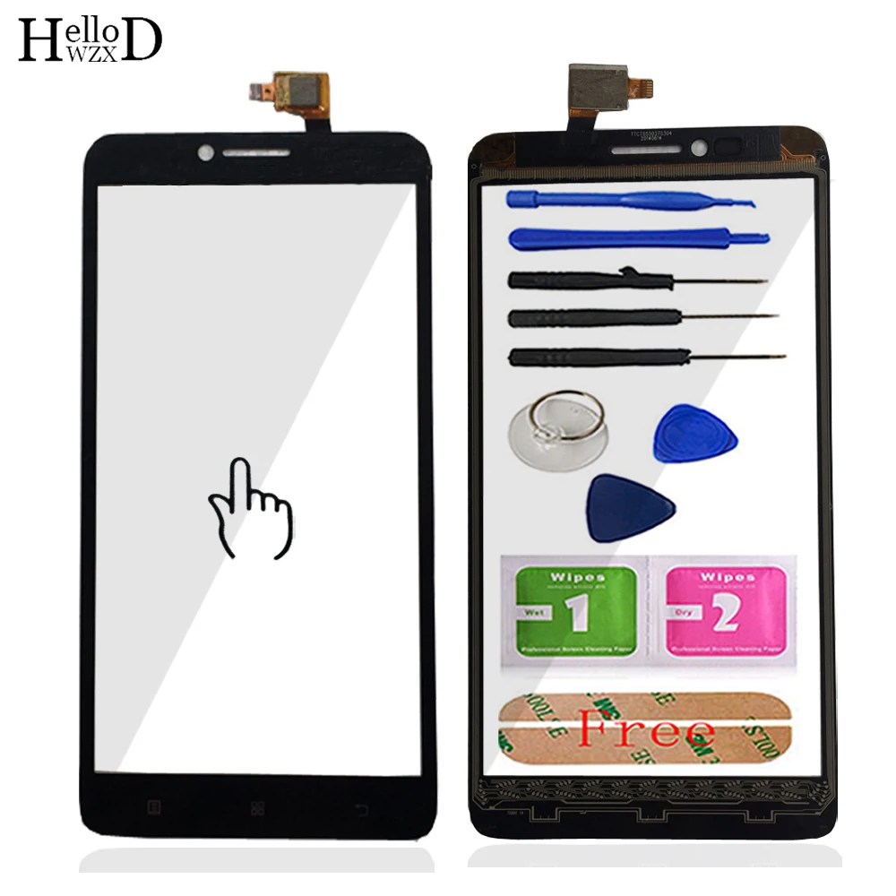 

5.5'' Touch Screen Front Glass For Lenovo A768 A 768 Touch Screen Glass Digitizer Panel Touchscreen Sensor Lens Tools