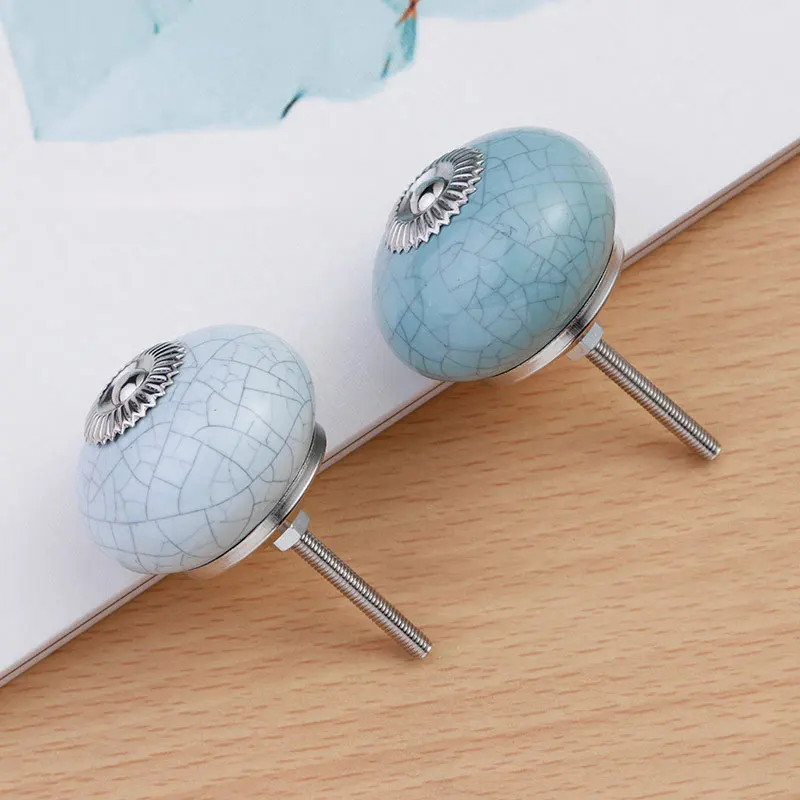 Антикварные ручная роспись Керамика круглые ручки для шкафа На ящики тумба с