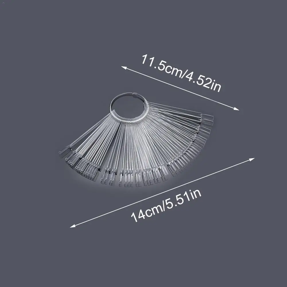 1 Набор 50 шт. накладные ногти натуральный прозрачный черный веер полная карта