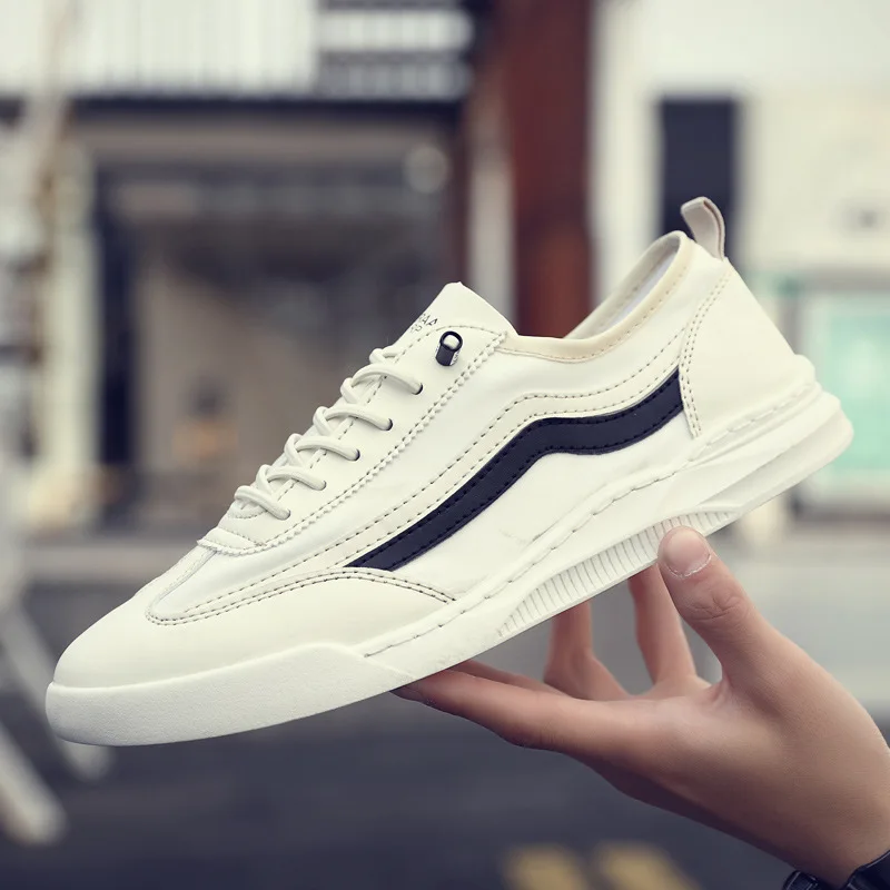 

Zapatillas Men Shoes Spring Autumn Fashion Soft Leather White Shoes Zapatillas Hombre Mens Casual Outdoor Walking Sneakers