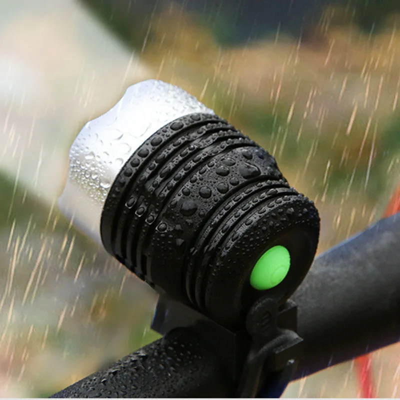LED Flashlight Bicycle Headlight Third Gear Adjustment High Brightness Waterproof Bike Light Night Riding Safety Cycling Lights