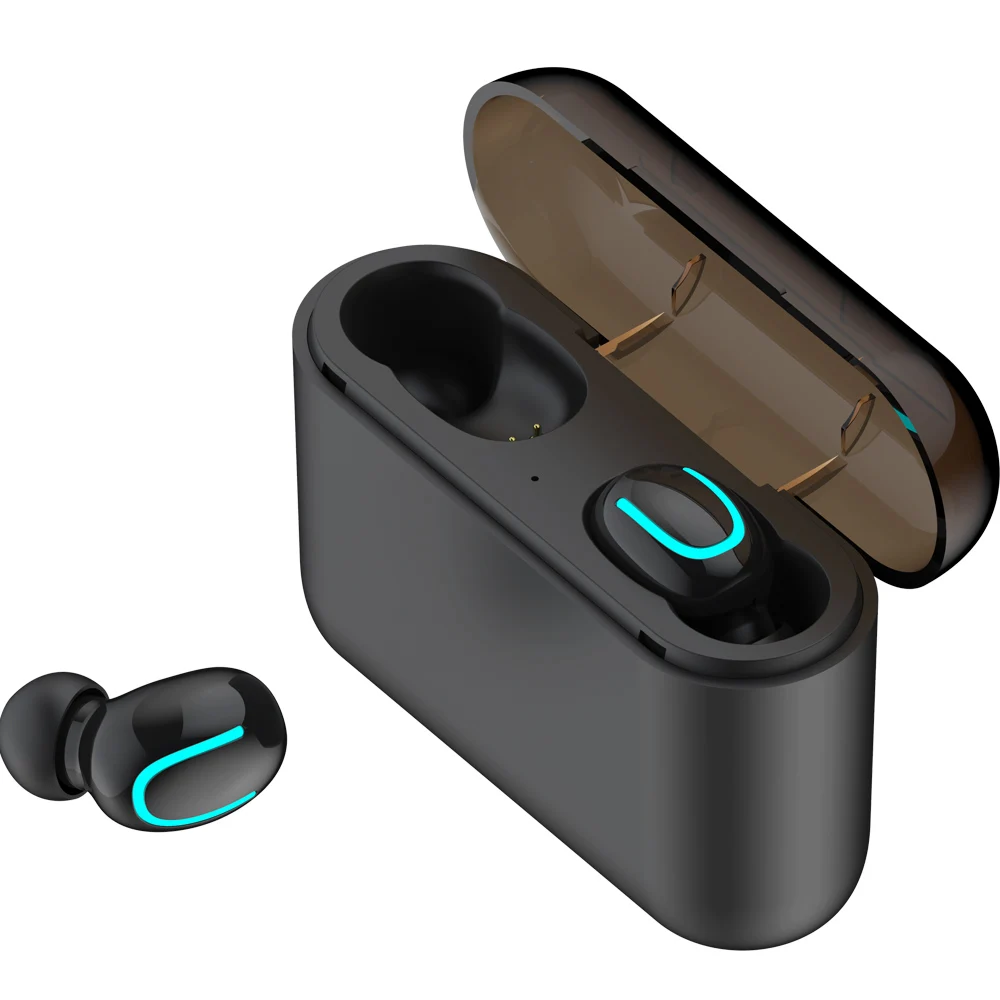 Binaural Black HBQ Q32 TWS Bluetooth 5,0 наушники беспроводные наушники спортивные наушники гарнитура с зарядной коробкой для телефона iphone samsung - Цвет: Binaural Black