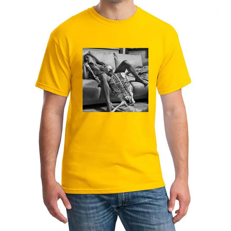 Мужская модная футболка европейского размера для сексуальных девушек сделай сам