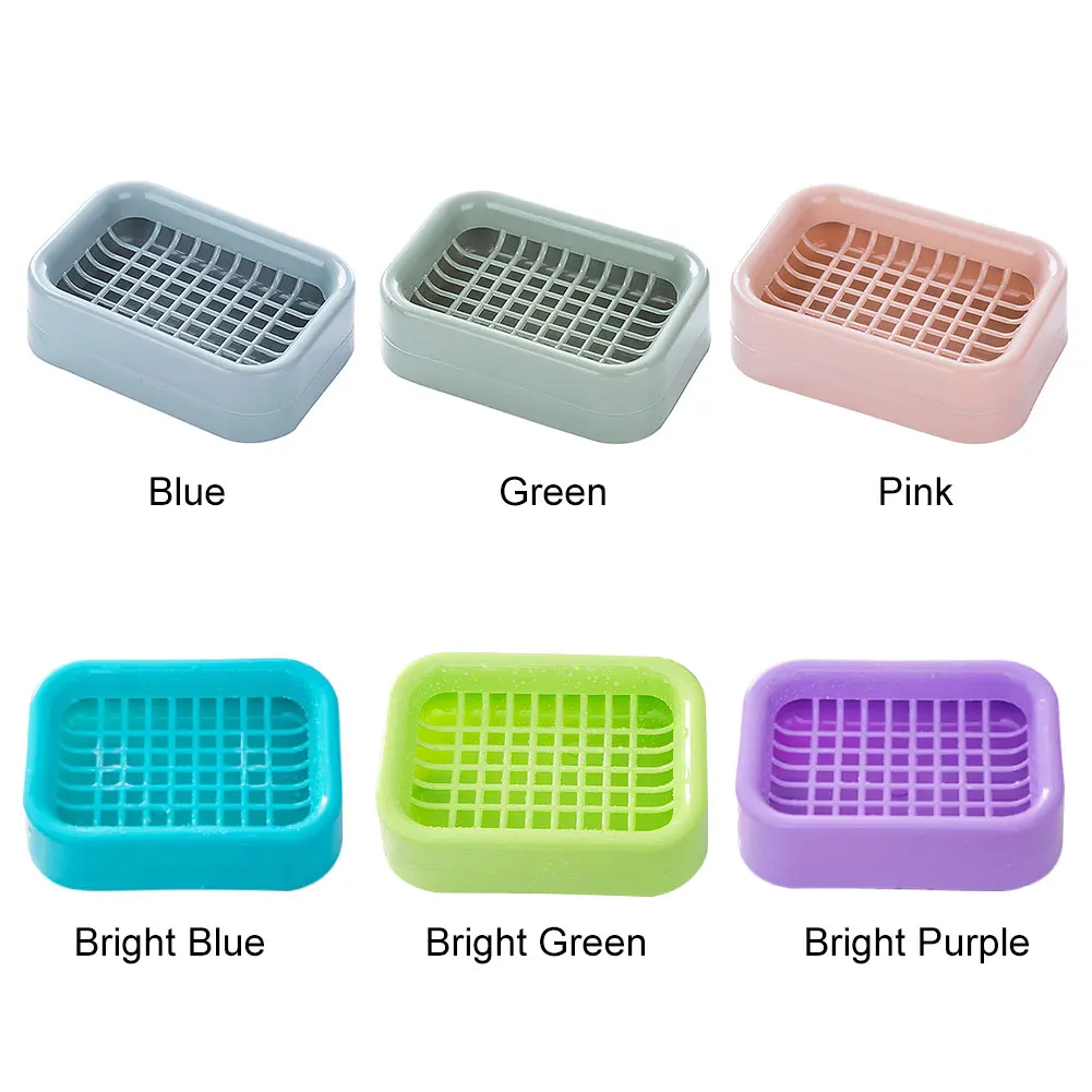 

Soap Dish Kitchen Sink Storage Box Double Layer Non Slip Shower Water Draining Space Saving Solid Easy Clean Bathroom Organizer
