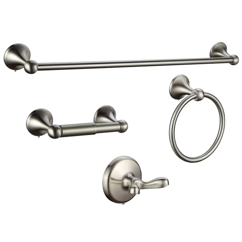 

Stainless Steel Towel Bar Set Towel Rack Paper Holder Robe Hook Towel Ring Wall Mount Bathroom Hardware Accessory Set
