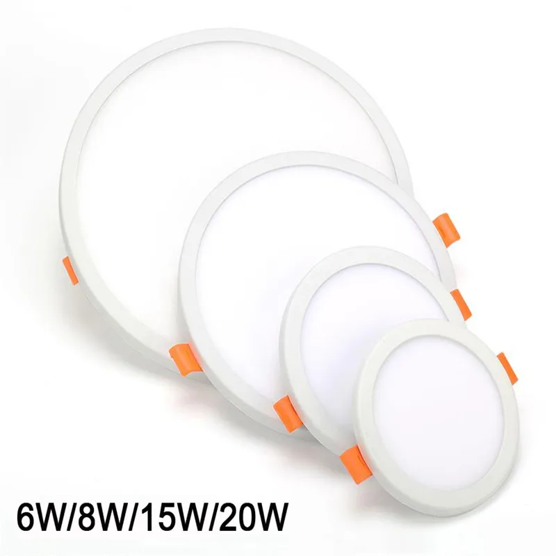 Free Opening hole Ultra thin LED Panel Light Recessed Ceiling Spot DownLight with driver AC85-265V Warm White/Cold White | Лампы и