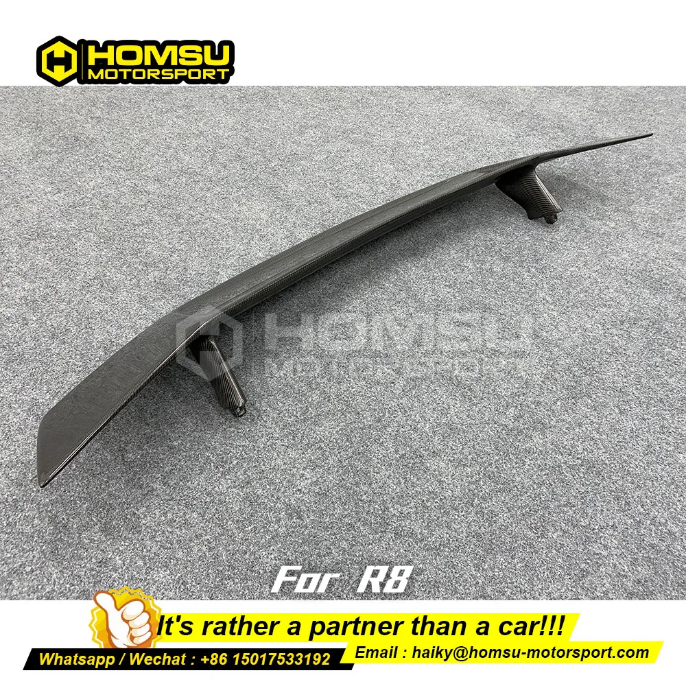 Задний спойлер для Audi i r8 из сухого углеродного волокна блестящие черные спойлеры