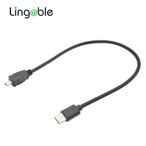 Переходник Lingable USB Type C «папа»-Mini 8 Pin USB 2.0 для камеры OTG кабель 30 см для Nikon Panasonic USB-C для Mini USB 8 Pin