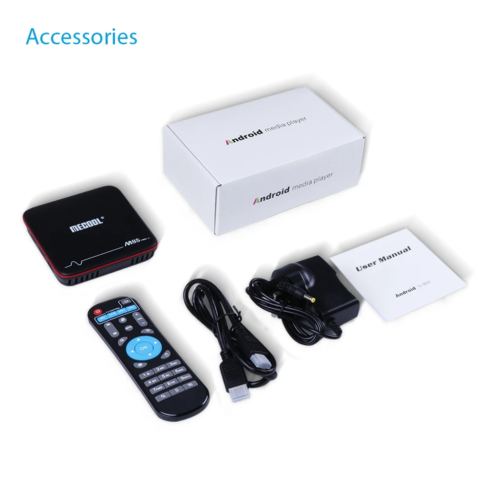 Mecool M8s Pro W Smart tv BOX Amlogic S905W Quad core 2/16GB Rom 4K H.265 HD 2.4G WiFi 100LAN android tv set top box