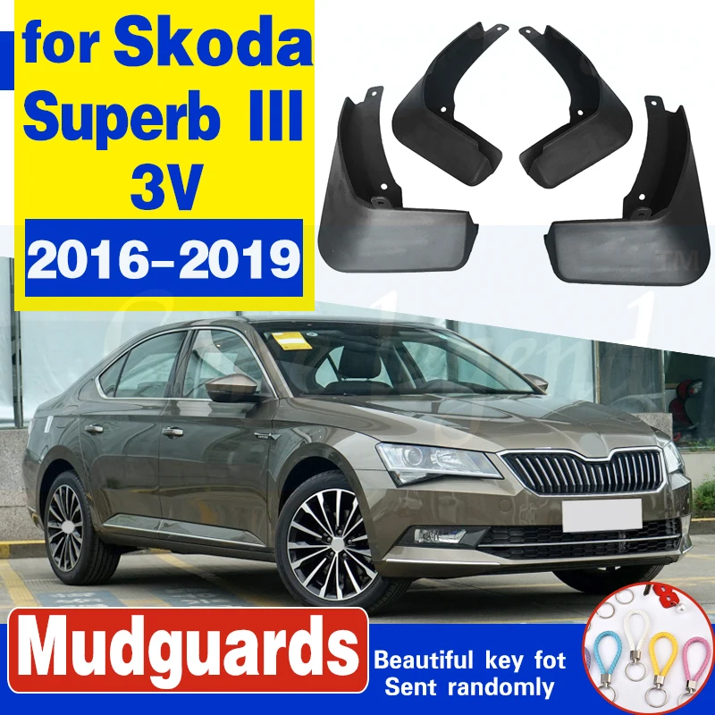 Комплект литой автомобиль брызговики для Skoda Superb III 3V 2016 2019 брызговик крыло