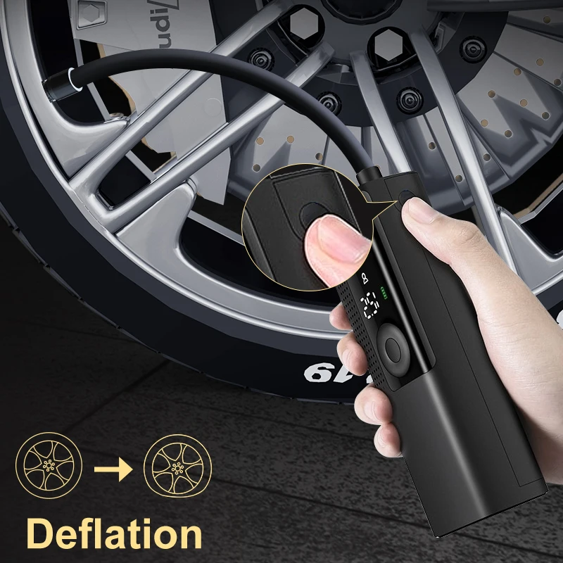 

Car Electrical Air Pump Portable Mini Wireless Tire Inflatable Pump Inflator Air Compressor Pump for Car Motorcycle Bicycle