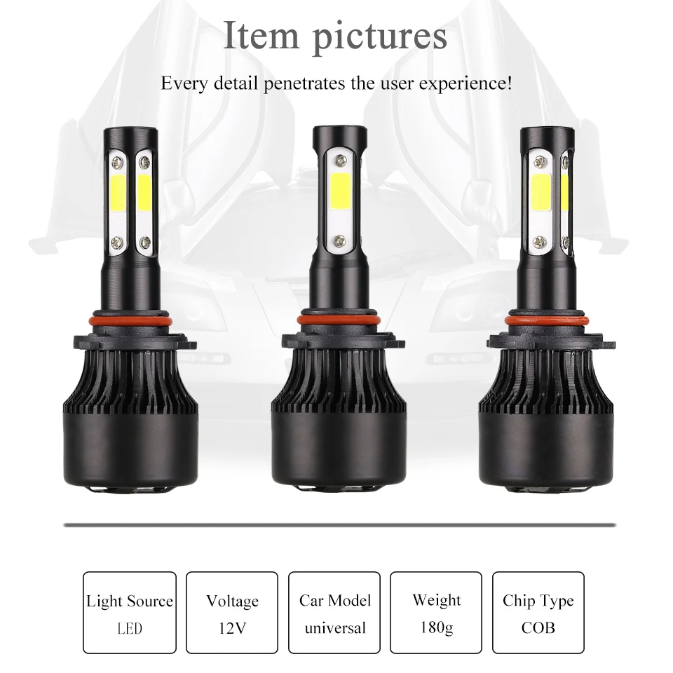 Светодиодная лампа Anmingpu 2x90 Вт 10000LM 9005 HB3 H4 H7 4 стороны H8 H9 H11 Led 9006 HB4 автомобильная