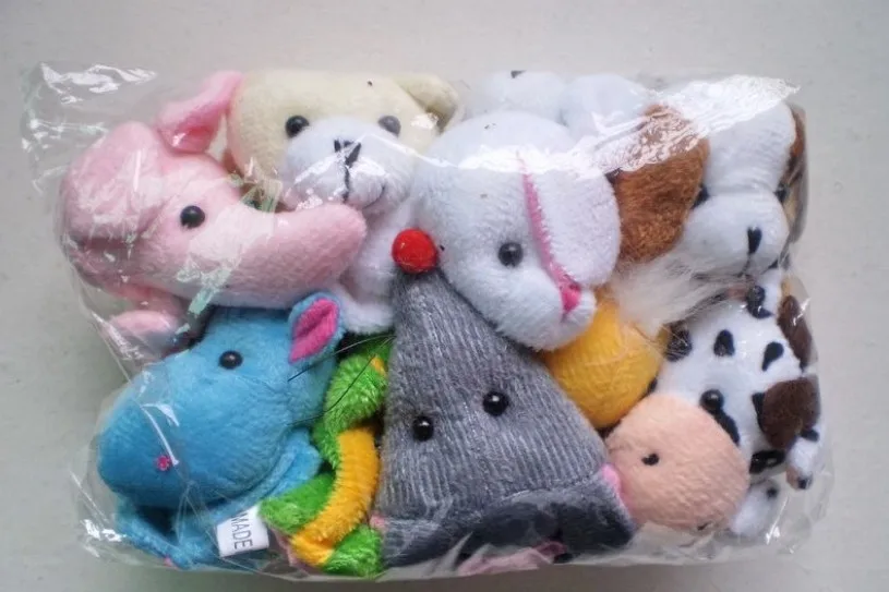 10 шт./лот детские плюшевые игрушки пальчиковые говорящие реквизиты (10 животных