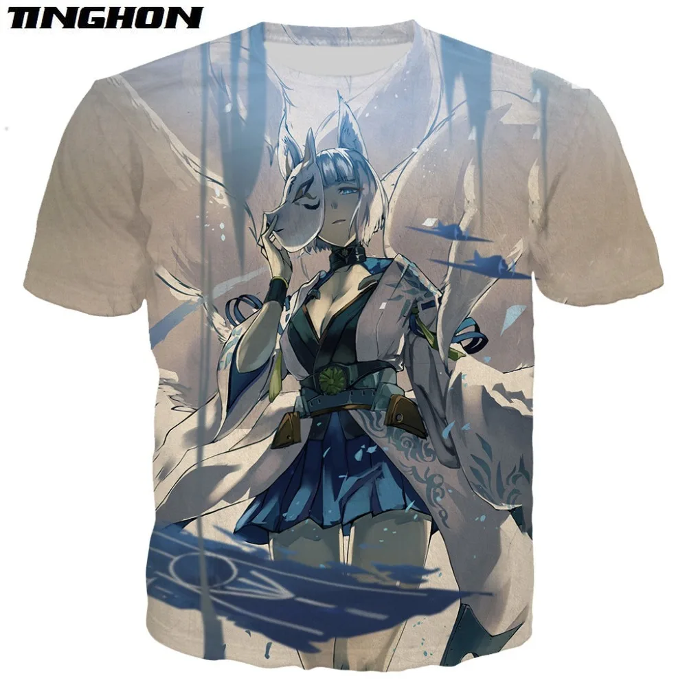 Женская/мужская футболка с 3D-принтом летняя в стиле Харадзюку