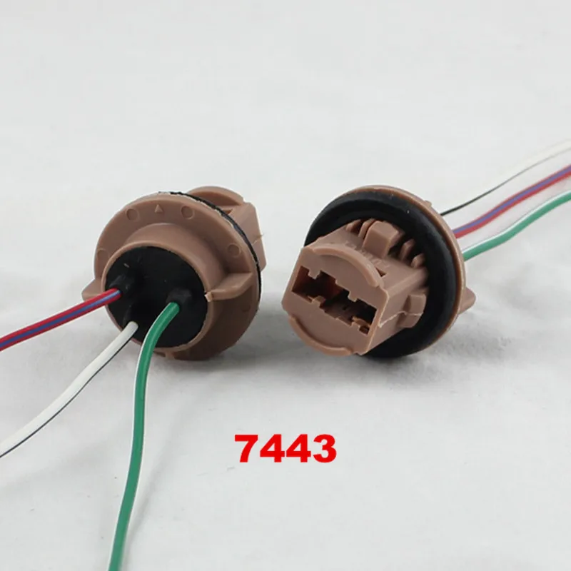 Rockeybright T20 7443 светодиодный стоп-сигнал автомобильный адаптер лампочка гнездо