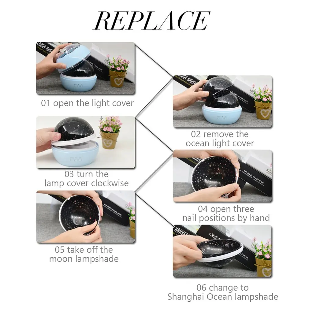 Светодиодный проекционный светильник волшебная игра звездное небо Проекционные