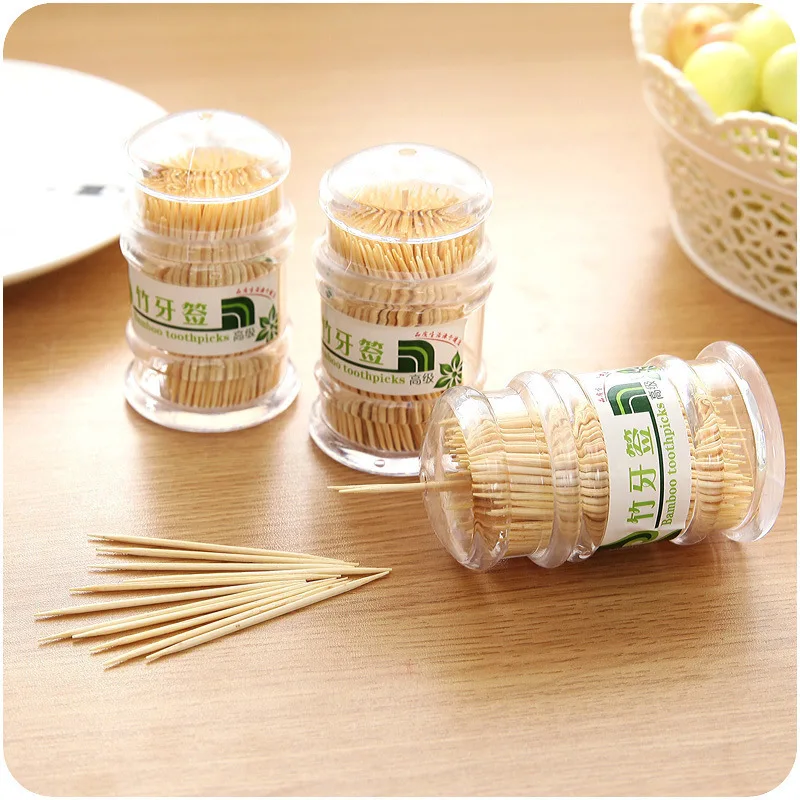 

1 Bottle Of Bamboo Toothpicks Double-Headed Disposable Bamboo Toothpicks