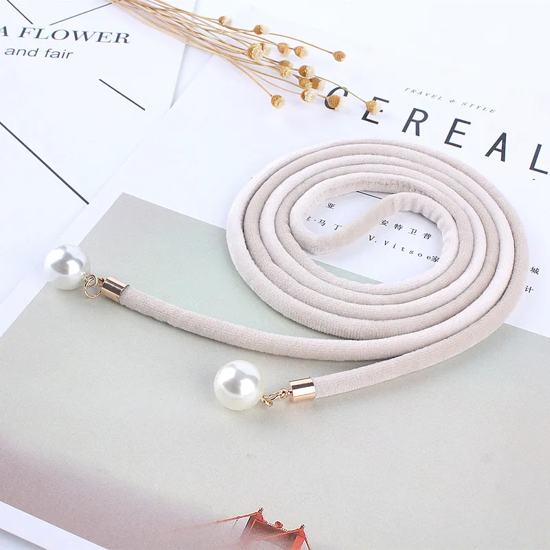 Однотонная модная женская обувь с кисточками и узлом винтажный пояс жемчугом