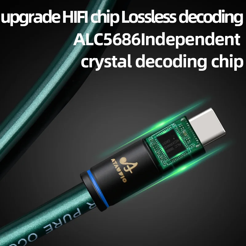 Кабель HiFi Type C-2RCA двойной экранированный кабель OCC для телефонов Android подключенный
