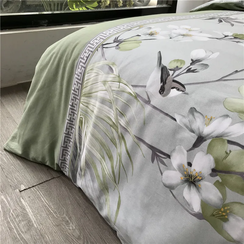 

2020 New Style 4pcs Cotton Sanding Fabric Bedding Set Quilt Cover Queen Size King Size Duvet Cover Set