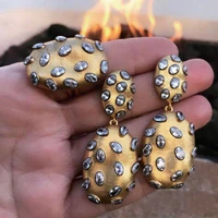 missvikki new luxury dubai statement vintage golden bangle earrings ring jewelry sets for women earrings bridal wedding jewelry