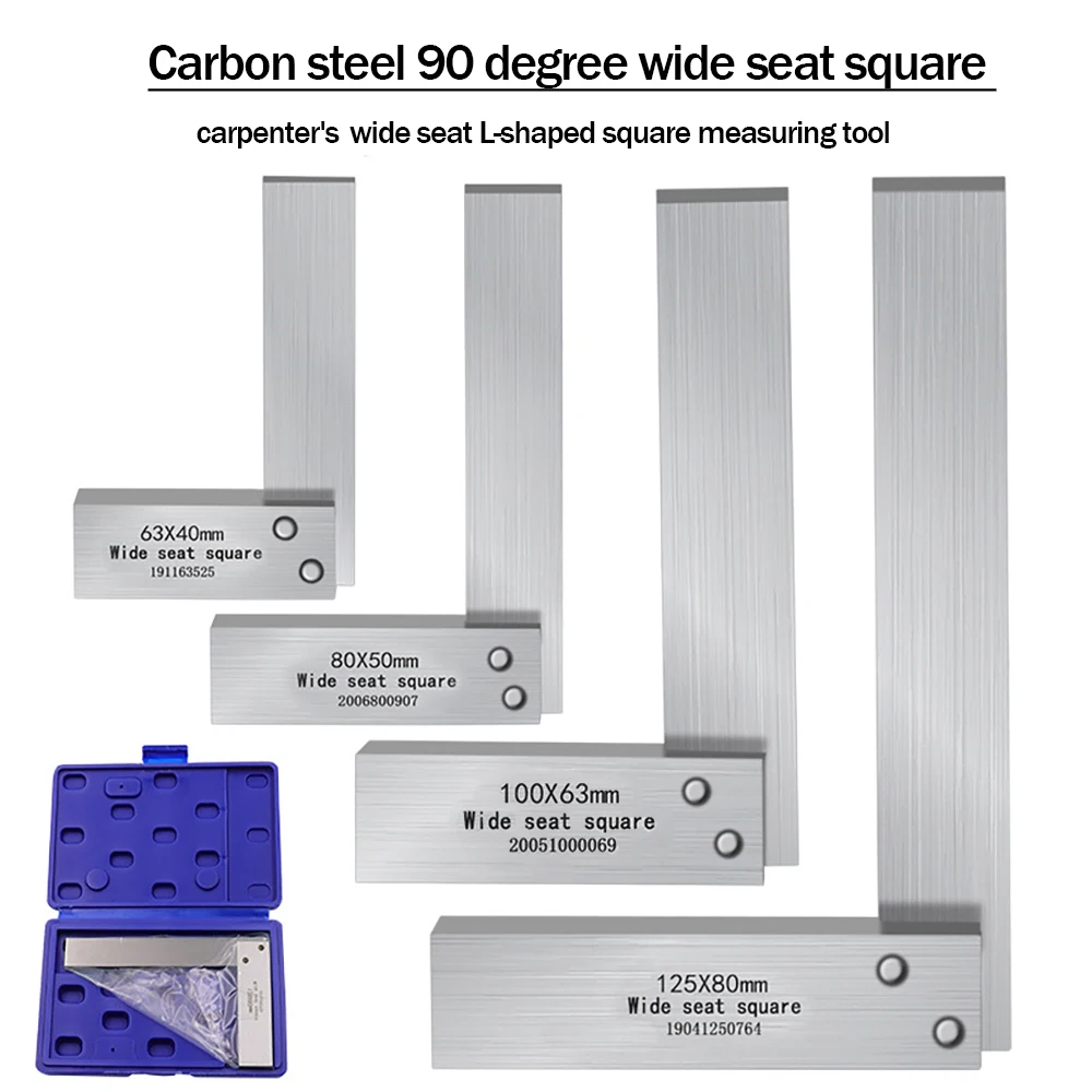 

90 Degree Square Ruler Right Angle Engineer Set Precision Ground Steel Hardened Angle Ruler Carbon Steel Machinist