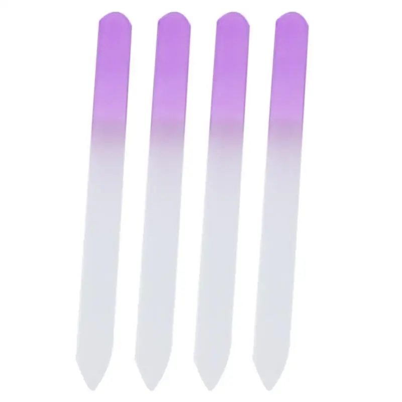 

4x Durable Crystal Glass File Buffer Nail Art Files Manicure Device Pro Too
