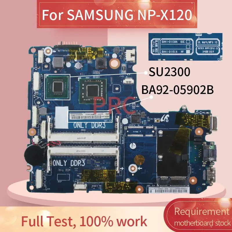 BA92 05902A для SAMSUNG NP X120 SU2300 материнская плата ноутбука BA41 01151A SLGSB SLB92 DDR3|Материнские