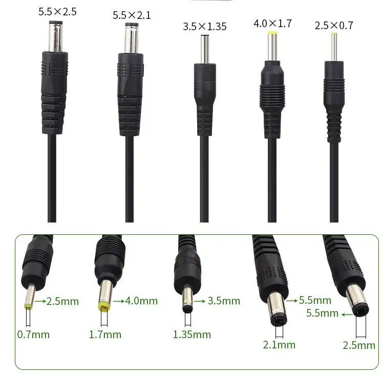 USB A штекер для DC 2 5*0 7 3 5*1 35 4 0*1 5 5*2 1 мм разъем питания тип А Удлинительный кабель