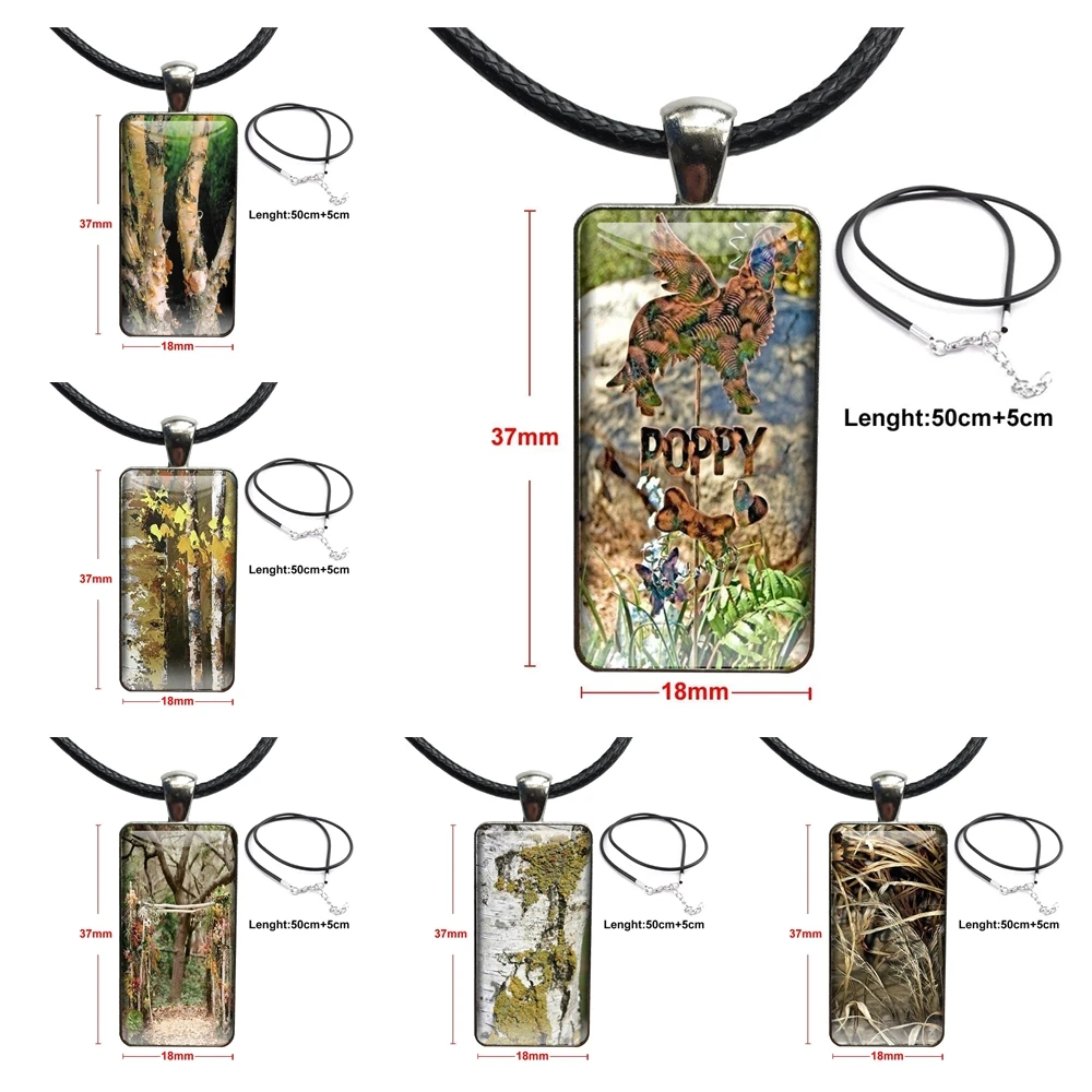 Недорогое ожерелье унисекс с подвеской из защитного стекла в виде цветного